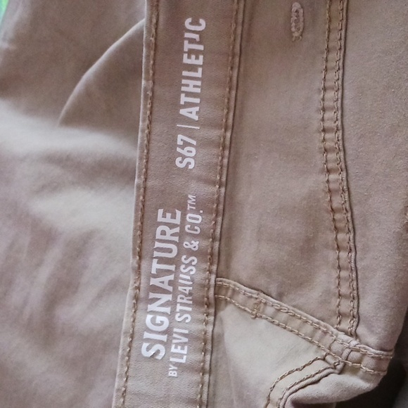 Signature By Levi Strauss & Co S67 Athletic Khaki Denim Pants - Picture 5 of 8